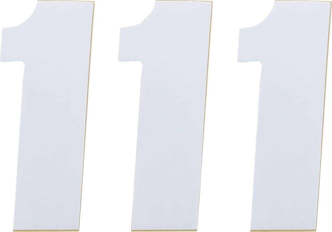 MOOSE Racing number mse #1 4.5 white wit | Femon Parts
