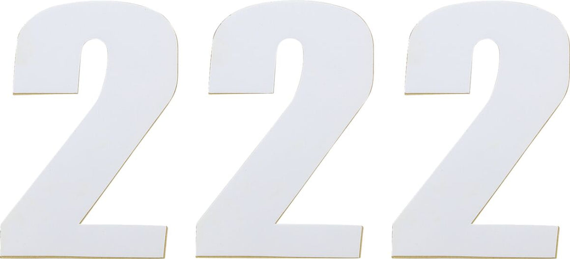 MOOSE Racing number mse #2 4.5 white wit | Femon Parts