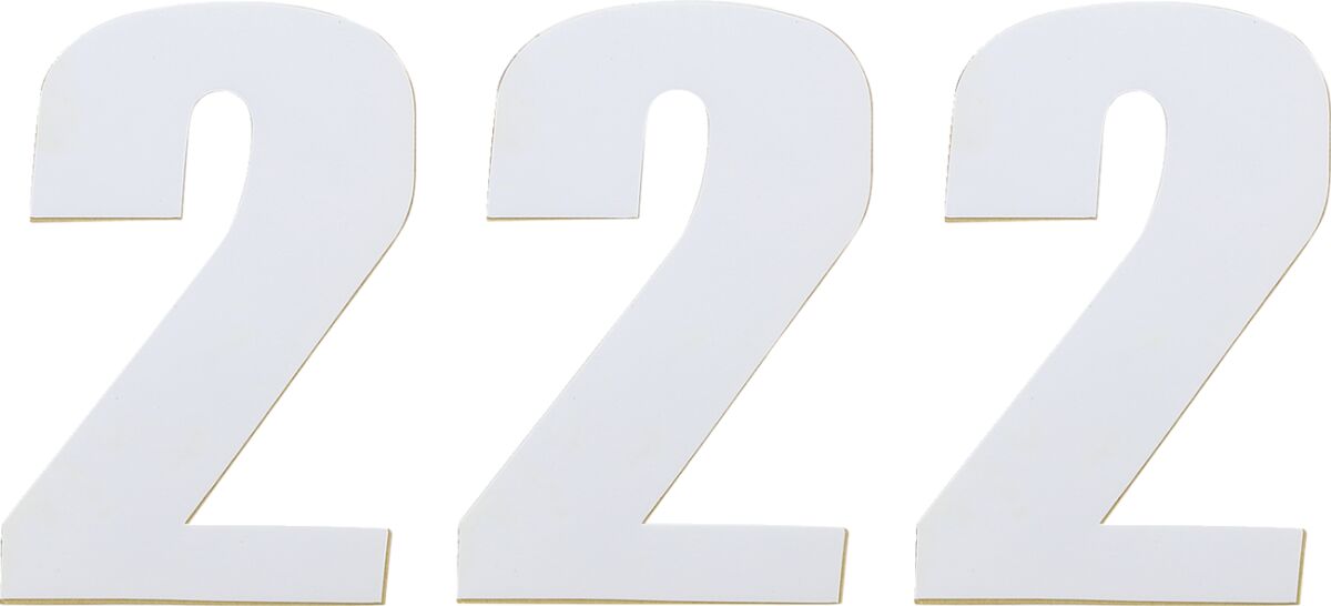 MOOSE Racing number mse #2 4.5 white wit | Femon Parts