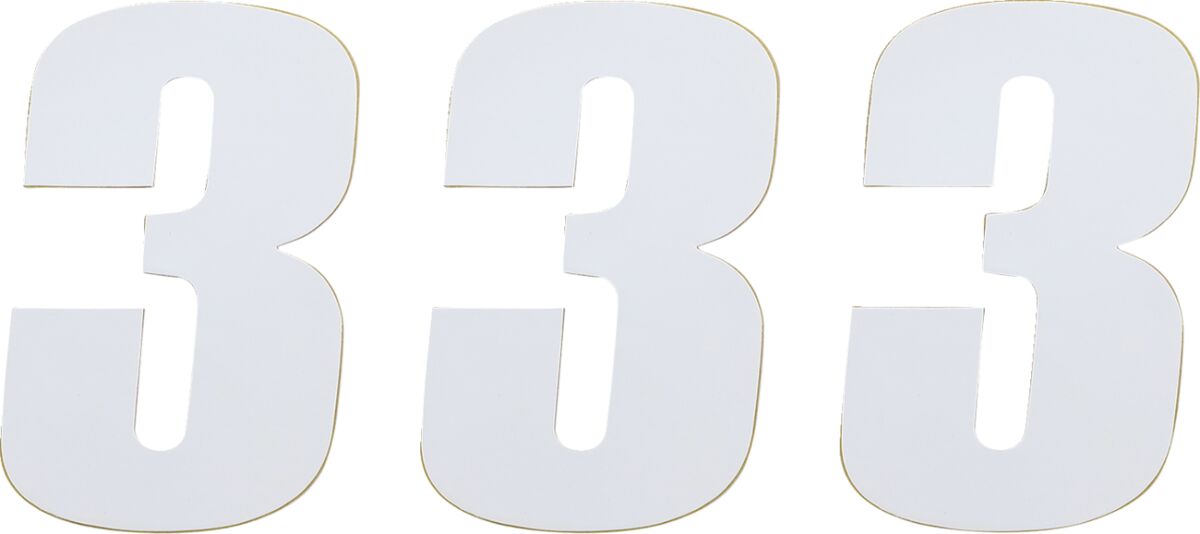 MOOSE Racing number mse #3 4.5 white wit | Femon Parts