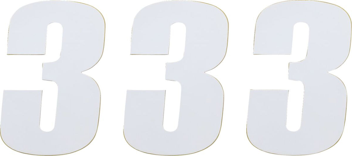 MOOSE Racing number mse #3 4.5 white wit | Femon Parts