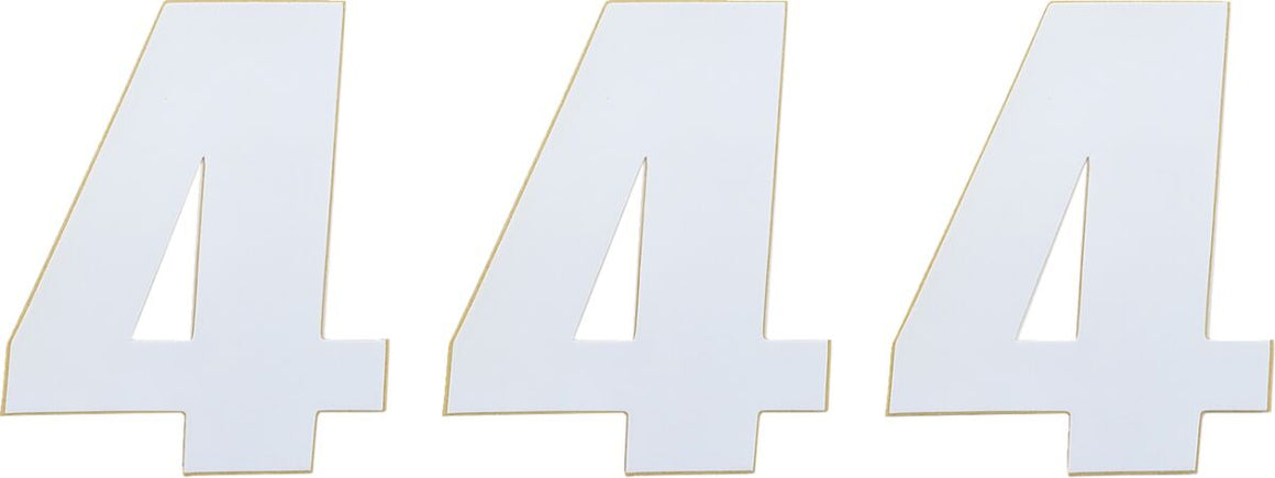 MOOSE Racing number mse #4 4.5 white wit | Femon Parts