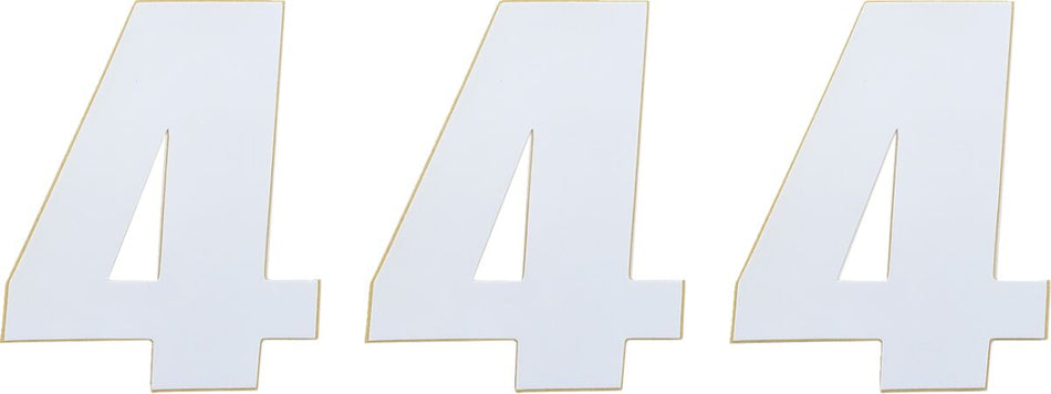 MOOSE Racing number mse #4 4.5 white wit | Femon Parts