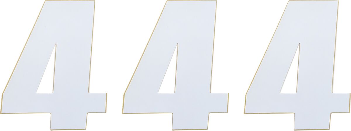 MOOSE Racing number mse #4 4.5 white wit | Femon Parts