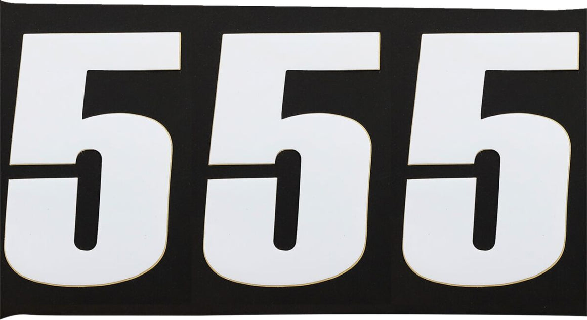 MOOSE Racing number mse #5 4.5 white wit | Femon Parts