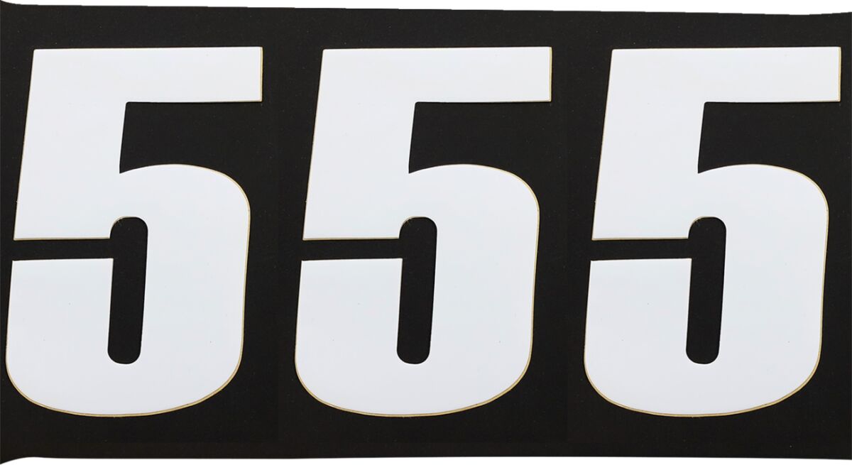MOOSE Racing number mse #5 4.5 white wit | Femon Parts