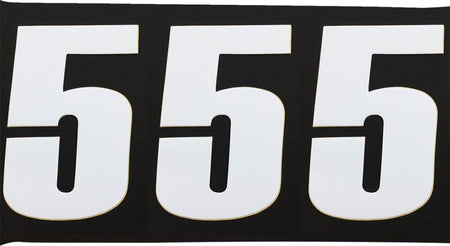 MOOSE Racing number mse #5 4.5 white wit | Femon Parts