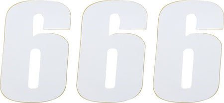 MOOSE Racing number mse #6 4.5 white wit | Femon Parts