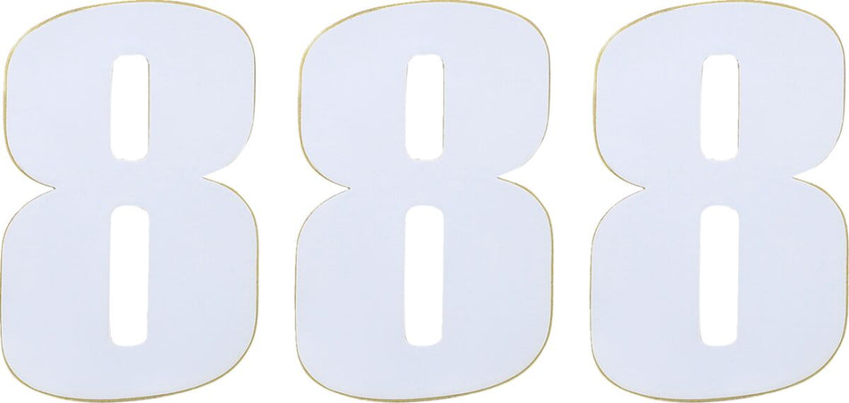 MOOSE Racing number mse #8 4.5 white wit | Femon Parts