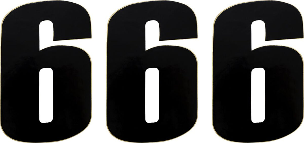 MOOSE Racing number moose #6 6 black zwart | Femon Parts