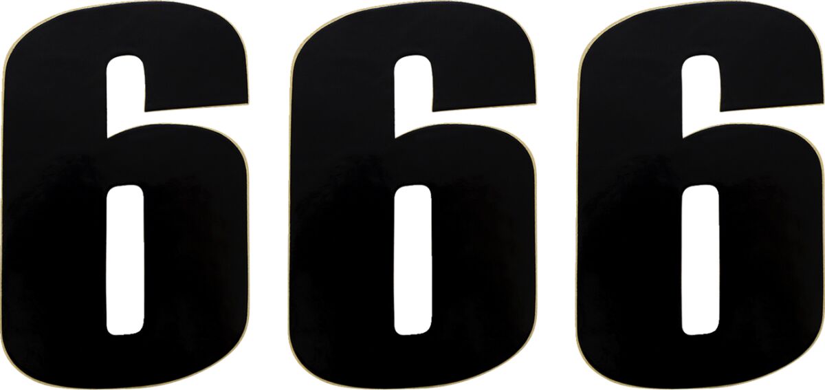 MOOSE Racing number moose #6 6 black zwart | Femon Parts