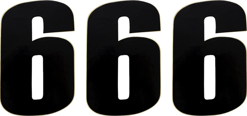 MOOSE Racing number moose #6 6 black zwart | Femon Parts
