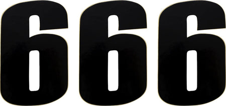 MOOSE Racing number moose #6 6 black zwart | Femon Parts