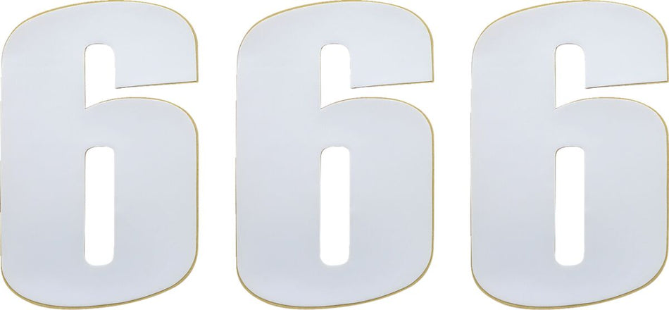 MOOSE Racing number moose #6 6 white wit | Femon Parts