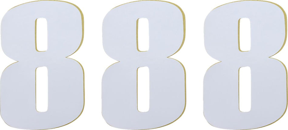 MOOSE Racing number moose #8 6 white wit | Femon Parts