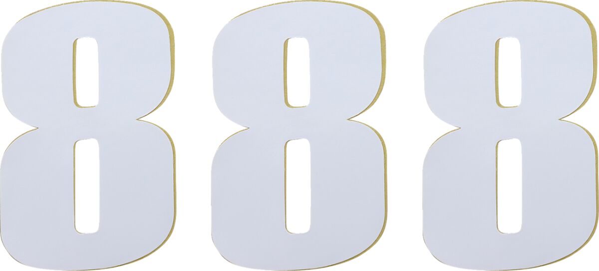 MOOSE Racing number moose #8 6 white wit | Femon Parts