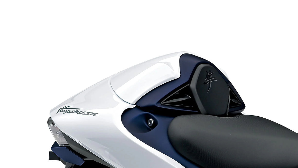Buddyseat cover Wit/Mat blauw Hayabusa