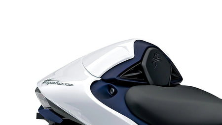 Buddyseat cover Wit/Mat blauw Hayabusa