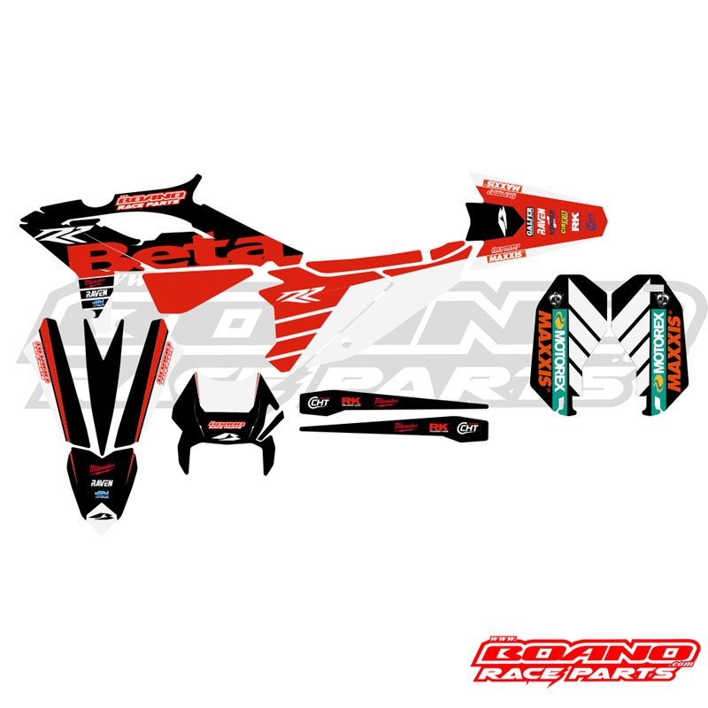 BOANO stickerkit 2024, zwart - Beta RR 2T/4T (2023-2024)