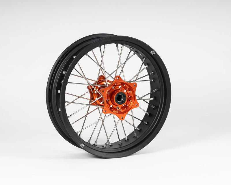Sixty5 Supermoto Wielenset Zwart/Oranje 3.50-17 / 5.00-17