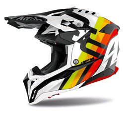 Aviator-Helm 3 Regenbogenweiß glänzend