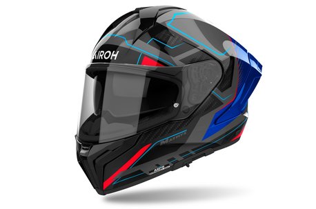 Airoh Helmet Matryx Rocket Blue/Red Gloss