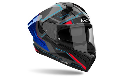 Airoh Helmet Matryx Rocket Blue/Red Gloss