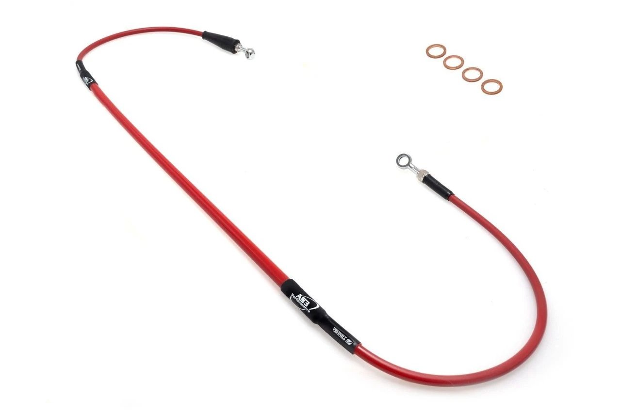 GAS GAS MC 65 2023-2026 AS3 VENHILL BRAIDED FRONT BRAKE LINE HOSE RED