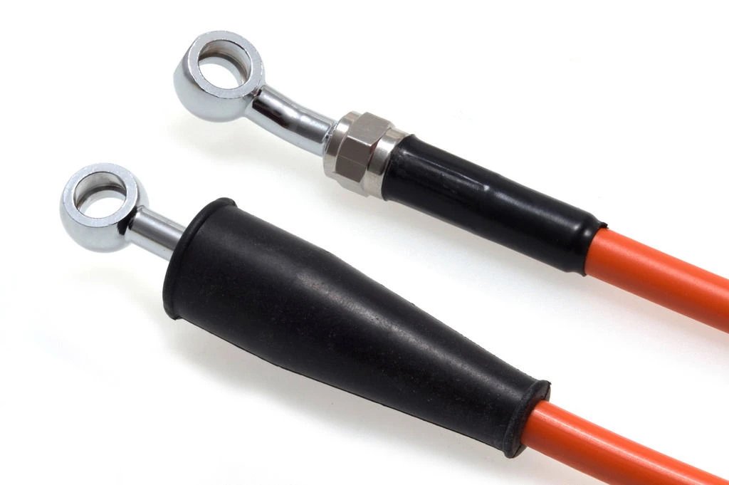 KTM 65 SX 2023-2026 AS3 VENHILL BRAIDED FRONT BRAKE LINE HOSE ORANGE
