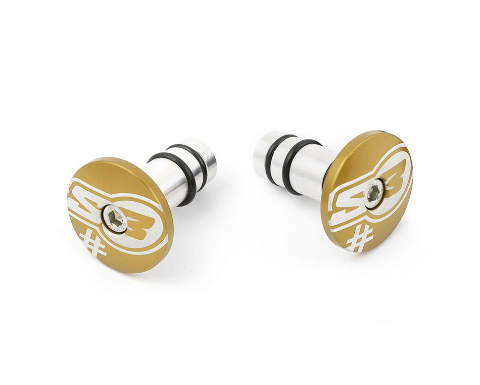 S3 Parts "S3 HANDLEBAR ENDS ""TOO"" GOLD"
