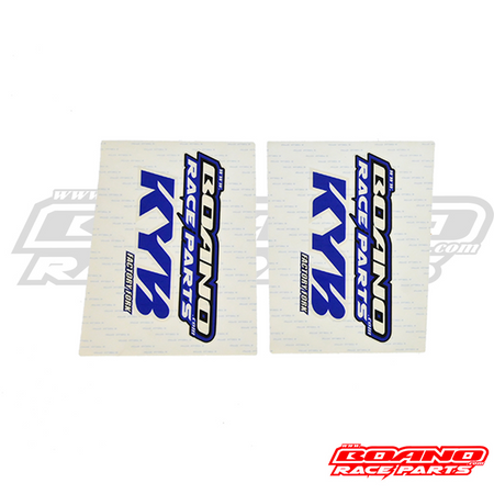 BOANO KYB voorvorkstickers, transparant blauw