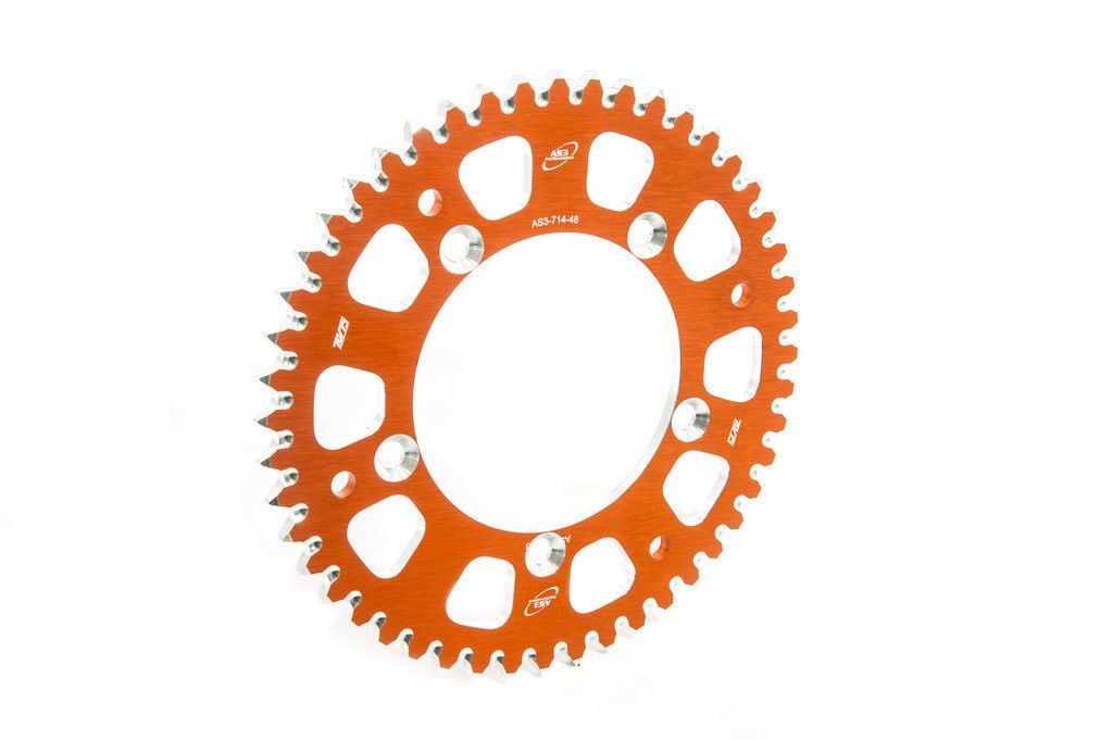 KTM 65 SX 2025-2026 AS3 7075 ALUMINIUM REAR SPROCKET 420 48T ORANGE