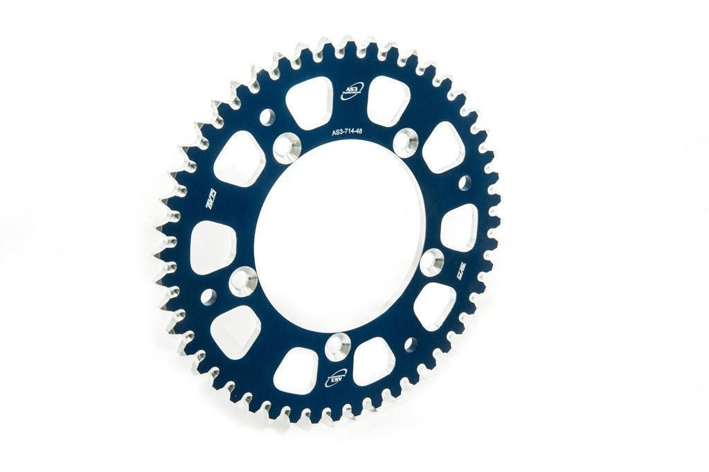 HUSQVARNA TC 65 2025-2026 AS3 7075 ALUMINIUM REAR SPROCKET 420 48T BLUE