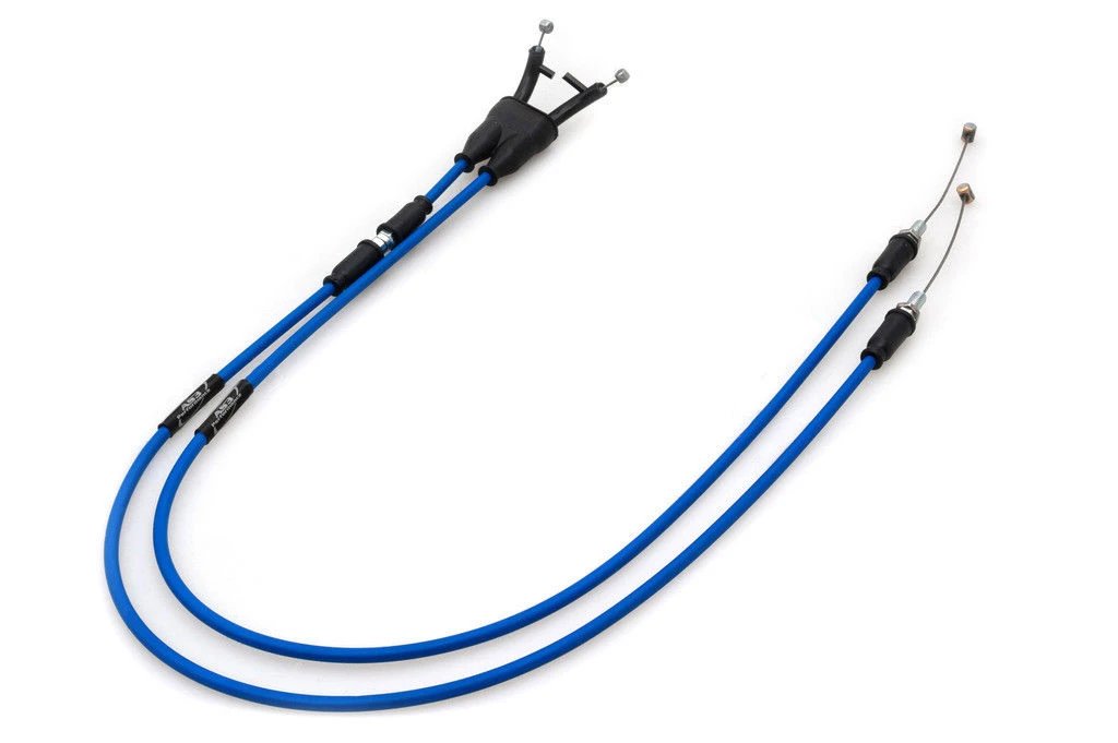 TRIUMPH 675 DAYTONA 2013-2016 AS3 VENHILL FEATHERLIGHT THROTTLE CABLES BLUE