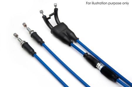 TRIUMPH 675 DAYTONA 2013-2016 AS3 VENHILL FEATHERLIGHT THROTTLE CABLES BLUE