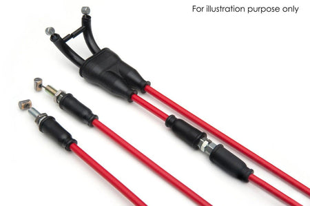 TRIUMPH 675 DAYTONA 2006-2013 AS3 VENHILL FEATHERLIGHT THROTTLE CABLES RED