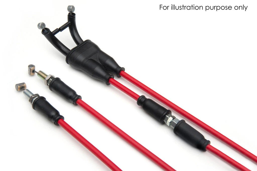 TRIUMPH 675 DAYTONA 2013-2016 AS3 VENHILL FEATHERLIGHT THROTTLE CABLES RED