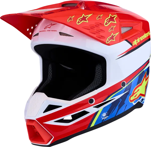 Alpinestars Helm Jeugd SM3 FALCON Rood/Wit/Blauw