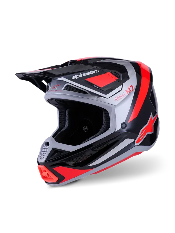 Helm SM7 RISE Zwart/Rood/Zilver