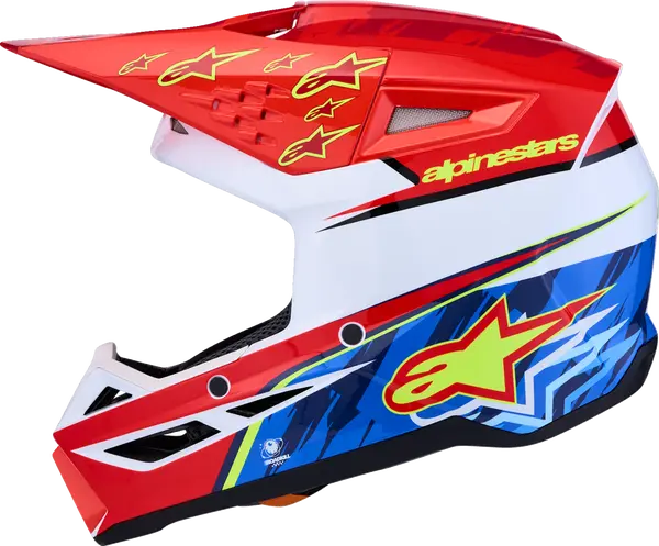 Alpinestars Helm Jeugd SM3 FALCON Rood/Wit/Blauw