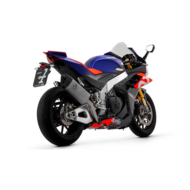 Arrow Aprilia RSV 4 2025 – Pista titanium silencer with stainless steel link pipe