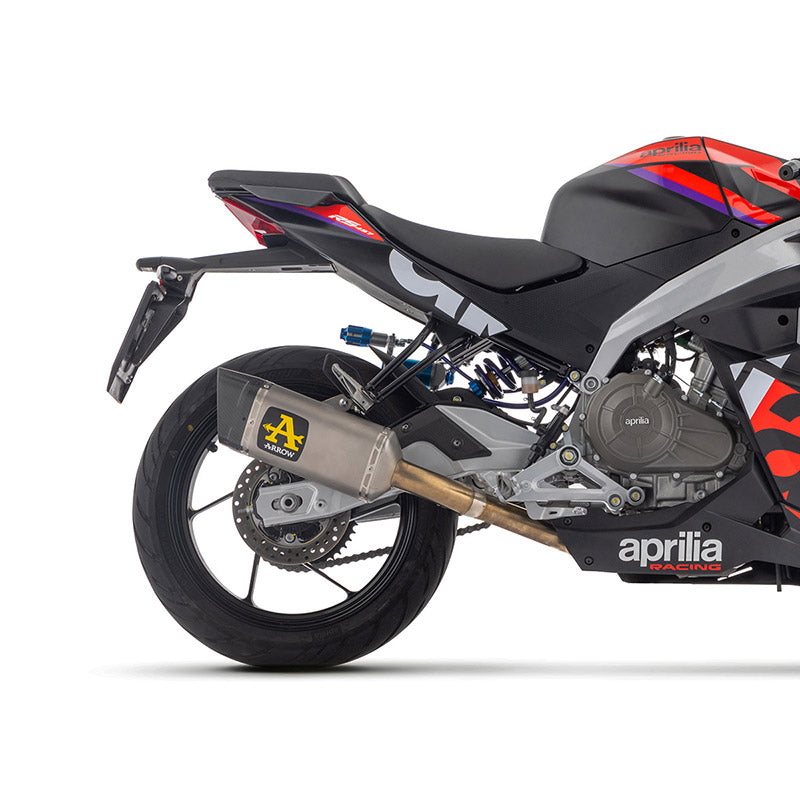 Arrow Aprilia RS 457 2024-2025 – Homologated full system with Pista titanium silencer