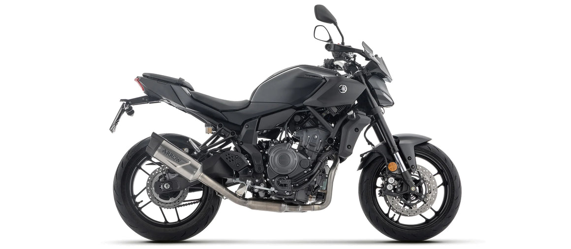 Arrow Yamaha MT-07 2025 – Indy Race EVO Titanium silencer with carby end cap | Femon Parts
