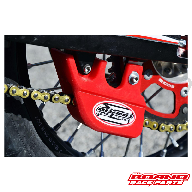 BOANO kettinggeleider nylon CNC, rood - Beta RR 125/250/300/350/390/450 (2010-2019)