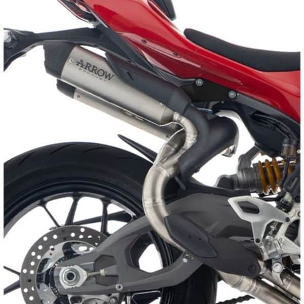 Ducati | Panigale V2 / V2S | 2025 | Round-Sil Titan-Rennschalldämpfer (rechts &amp; links) mit Vergaser-Endkappe