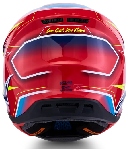 Alpinestars Helm SM7 CAST Rood/Geel/Blauw