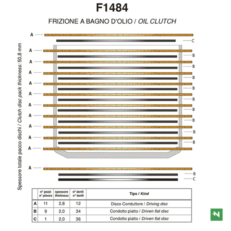 NEWFREN Performance Steel + Friction Clutch Plates Kit