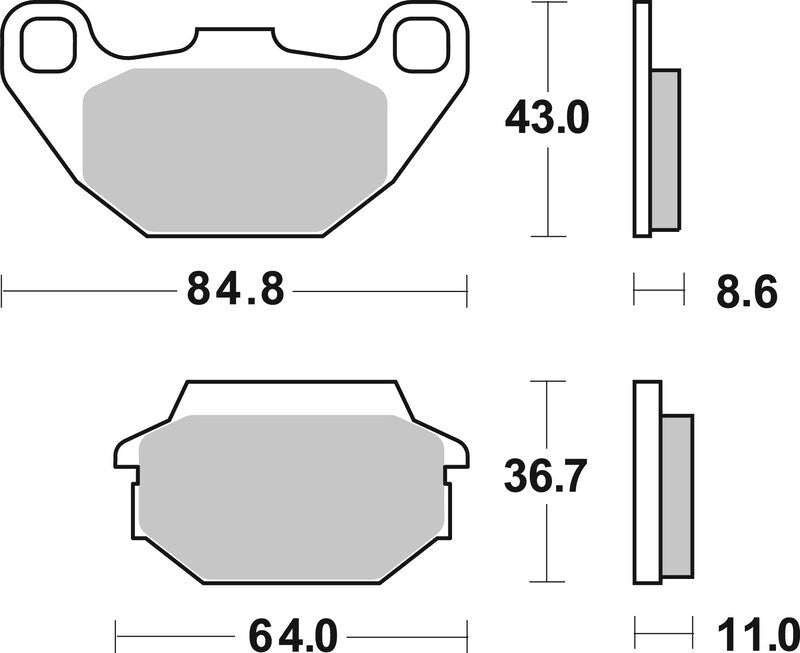 Brembo Scooter Sintered Metal Brake pads - 07022XS