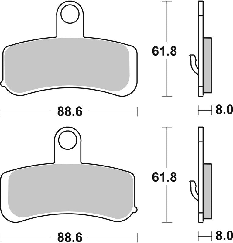Brembo Street Sintered Metal Brake pads - 07HD15SA