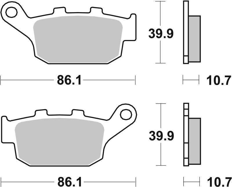Brembo Street Carbon Ceramic Brake pads - 07HO2711